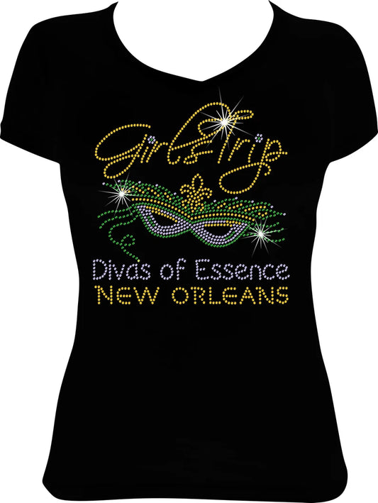 Girls Trip Divas of Essence New Orleans Rhinestone Shirt