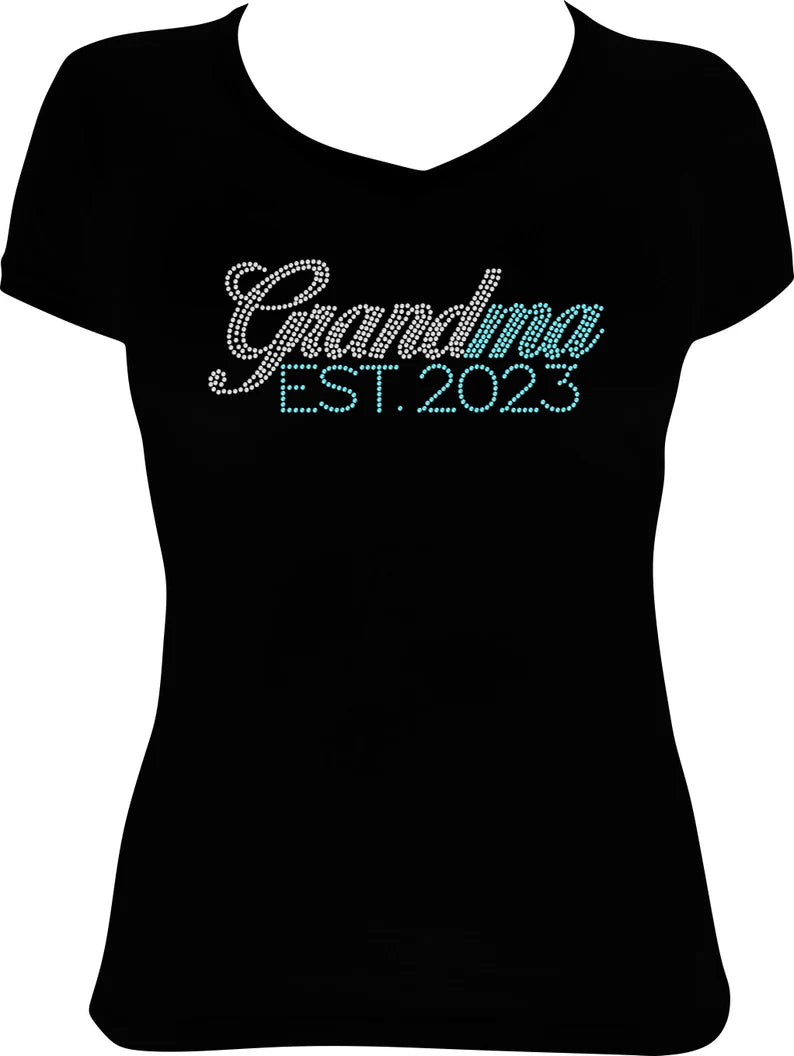 Grandma Est. 2023 Rhinestone Shirt