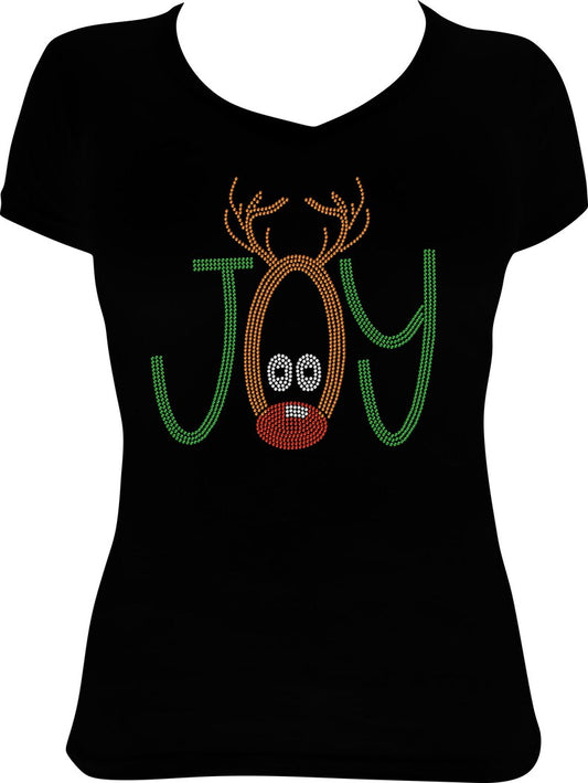Joy Reindeer Rhinestone Shirt