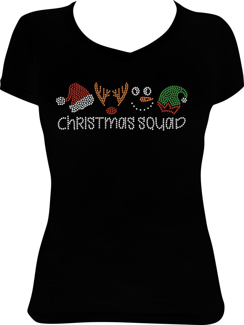 Christmas Squad Rhinestone Shirt