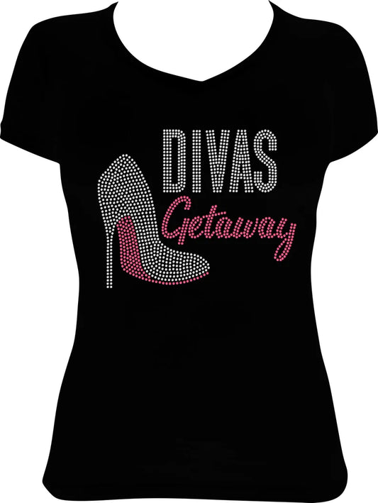 Divas Getaway Shoe Rhinestone Shirt