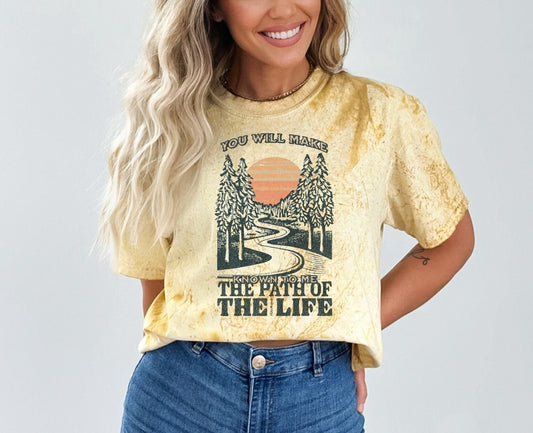 Christian Shirts Religious Tshirt Christian T Shirts Boho Christian Shirt Bible Shirt You Will Make Known to Me the Path of The Life Shirt