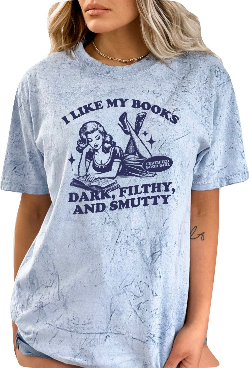 Book Shirt I Like my Books Dark, Filthy and Smutty TShirt Book Lover Shirt Book T Shirt women Reading Shirts Book Club Shirt Comfort Colors