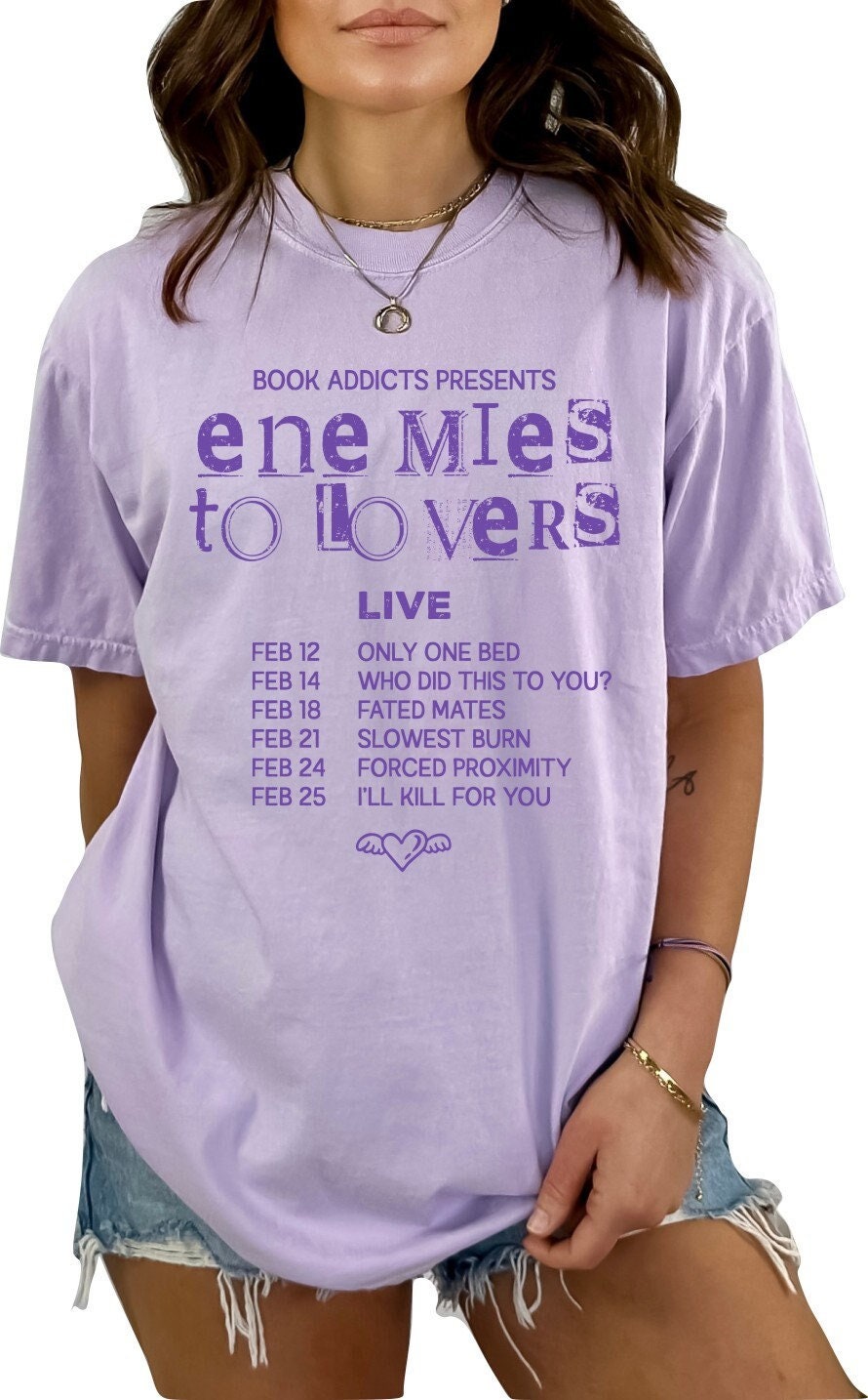Book shirt Book Lover TShirt Women Reading Shirts Book Club Shirt book shirt for women reading shirt Book gift Enemies to Lovers Book Shirt