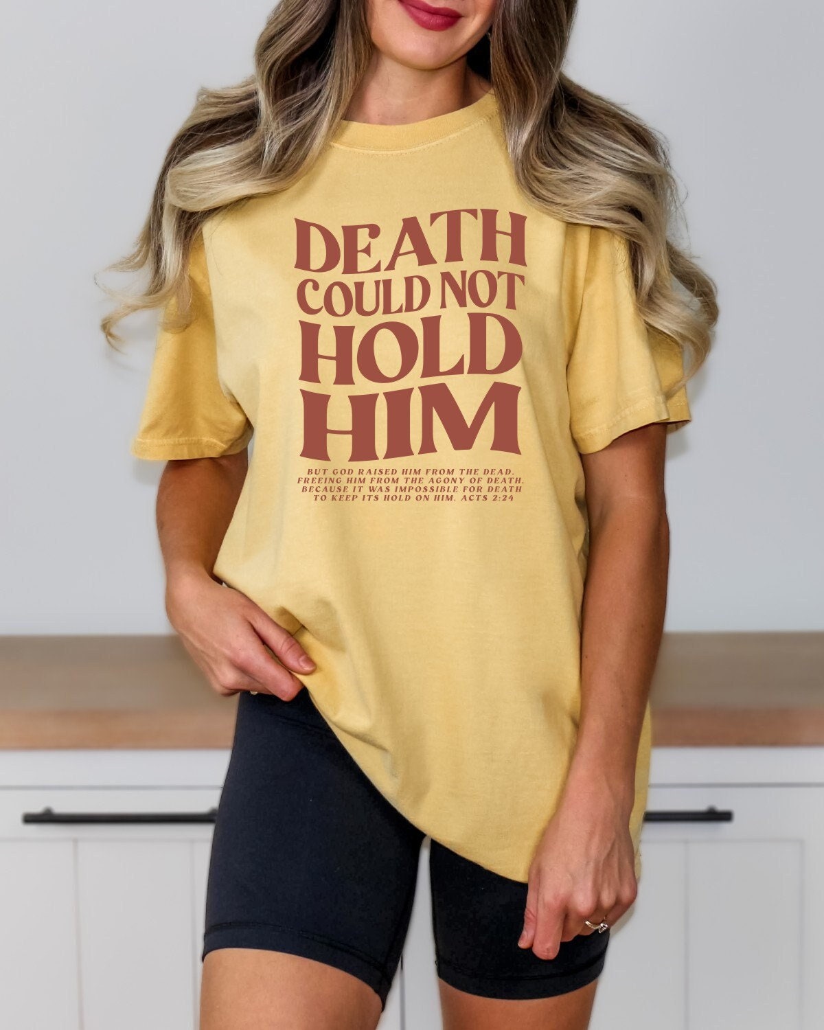 Christian Shirts Religious Tshirt Boho Christian Shirt Christian T Shirts Bible Verse Shirt Death Could Not Hold Him Shirt 