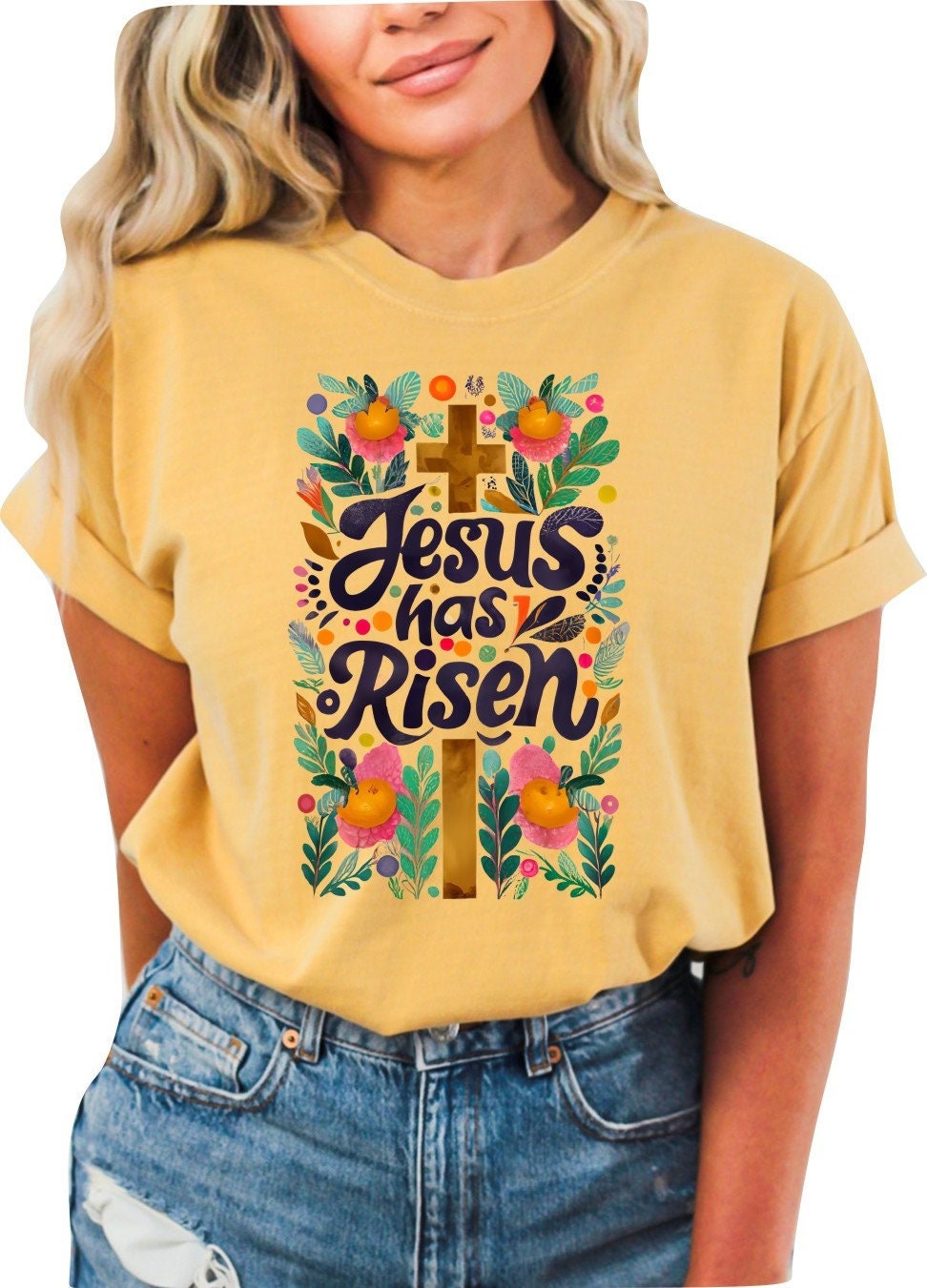 Christian Shirts Boho Christian Shirt Religious Tshirt Christian T Shirts Bible Verse Shirt Jesus Has Risen Floral Shirt