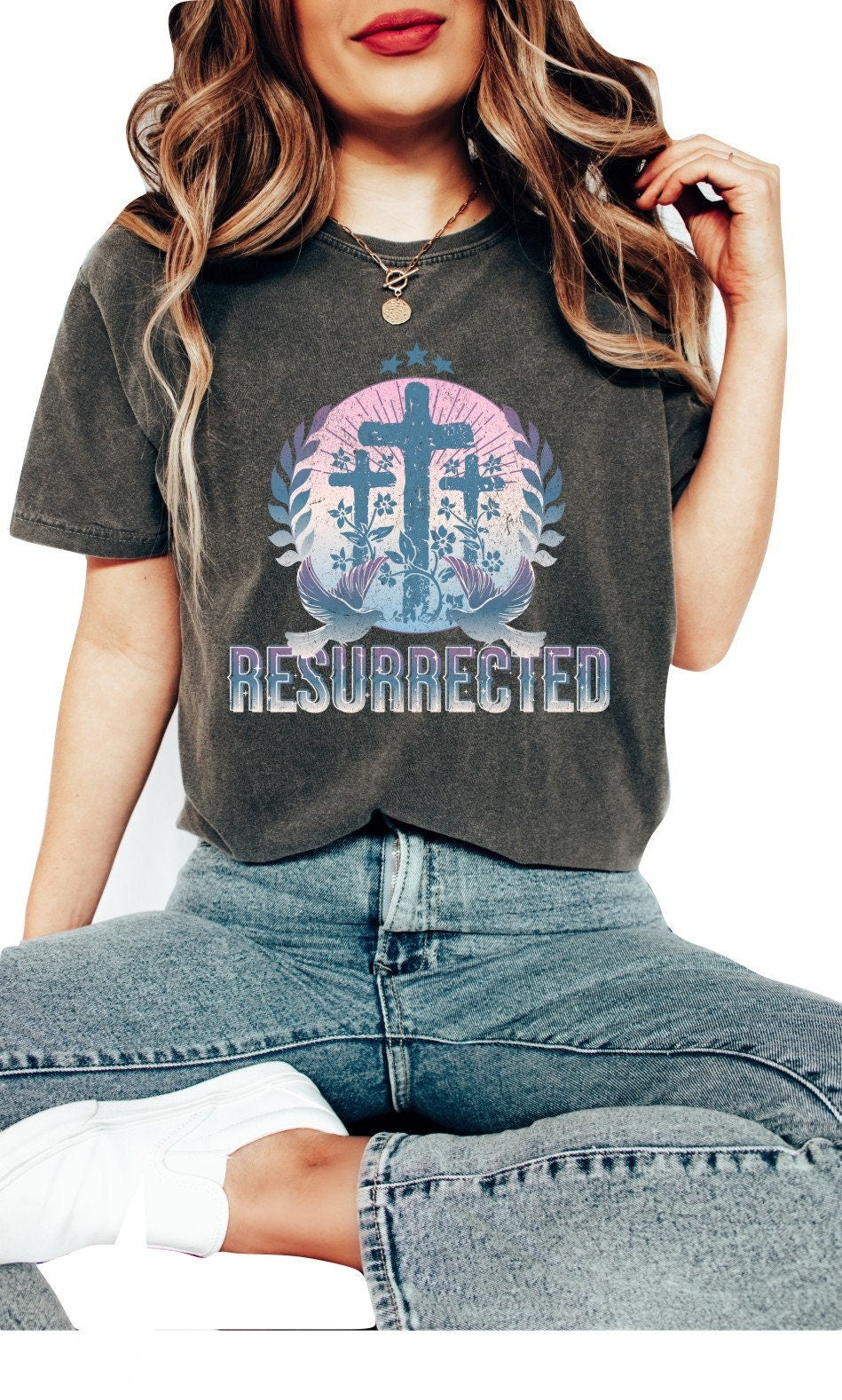 Christian Shirts Religious Tshirt Boho Christian Shirt Christian T Shirts Bible Verse Shirt Resurrected Shirt