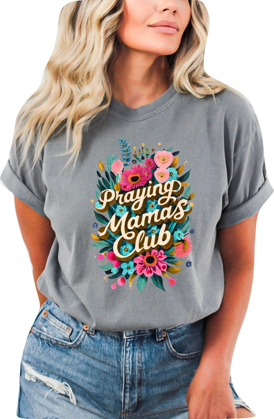 Mothers Day Shirt Christian Mother's Day Shirt Mothers Day TShirt Religious Mothers Day Gift Christian Mom Shirt Praying Mamas Club Floral