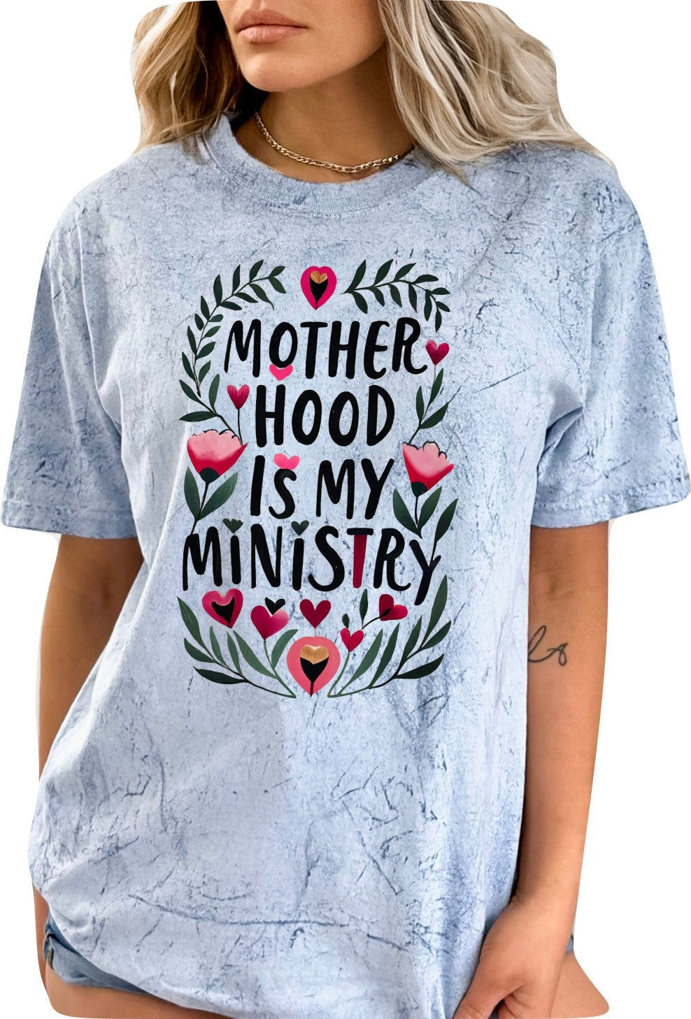 Mothers Day Shirt Christian Mother's Day Shirt Mothers Day TShirt Religious Mothers Day Gift Shirt Motherhood is My Ministry Floral Shirt