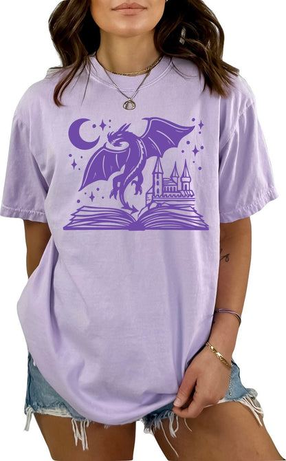 Book shirt Book Lover TShirt Women Reading Shirts Book Club Shirt book shirt for women reading shirt Book gift Dragon Book Shirt