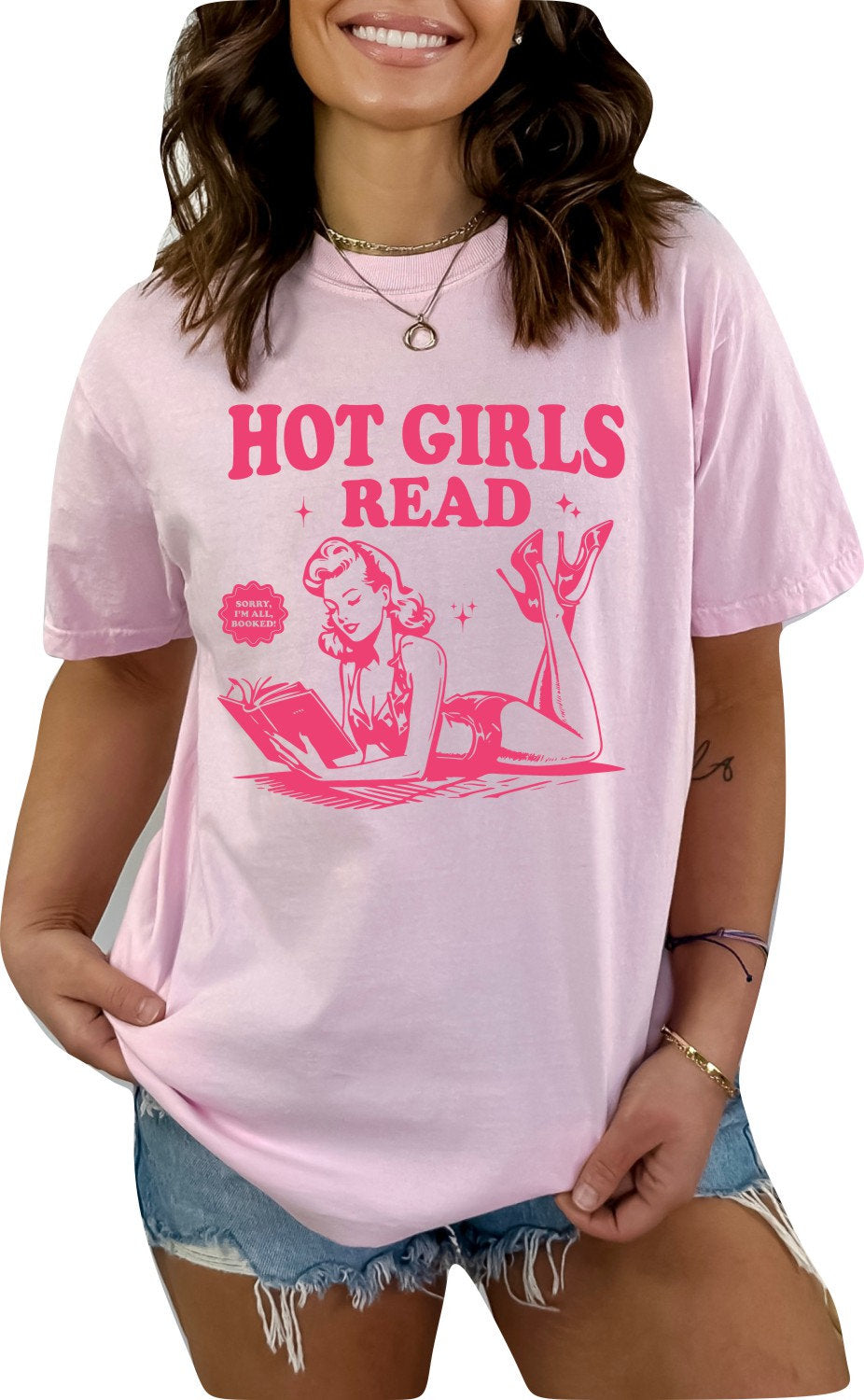 Book Shirt Hot Girls Read TShirt Book Lover Shirt Book TShirt women Reading Shirts Book Club Shirt Comfort Colors