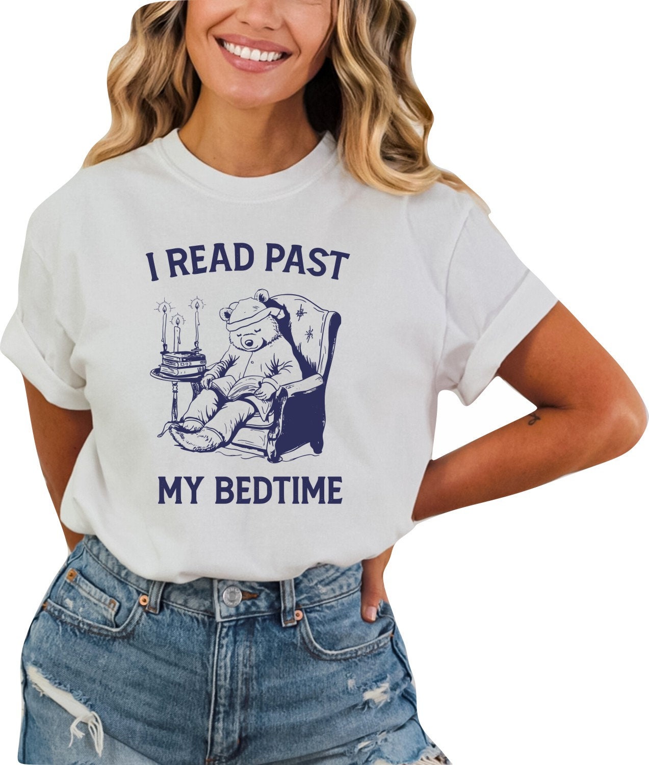 I Read Past My Bedtime Shirt Book Lover Shirt Book T-Shirt women Reading Shirts Book Club Shirt Comfort Colors