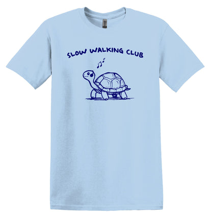 Slow Walking Club T-shirt Graphic Shirt Funny Adult TShirt Vintage Funny TShirt Nostalgia T-Shirt Relaxed Cotton Tee T-Shirt