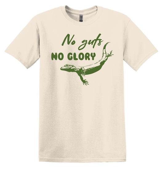 No Guts Alligator T-shirt Graphic Shirt Funny Adult TShirt Vintage Funny TShirt Nostalgia T-Shirt Relaxed Cotton Shirt