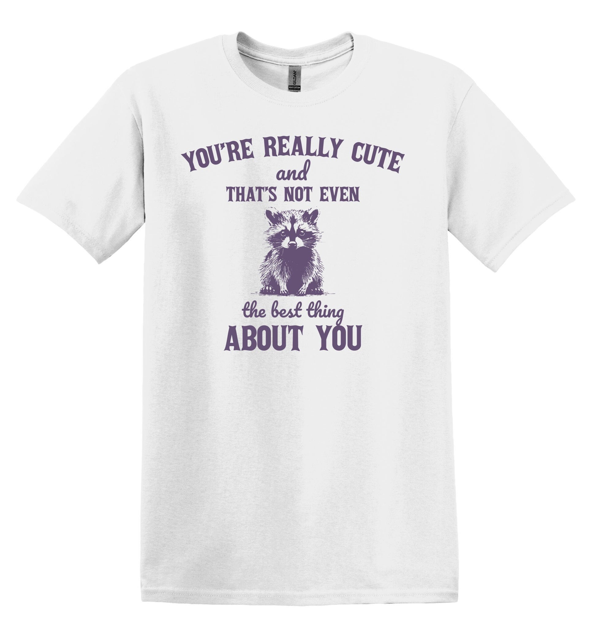 You're Really Cute Raccoon Shirt Graphic Shirt Funny Shirt Vintage Tshirt Nostalgia Shirt Minimalist Gag Shirt Meme Shirt Minimalist Shirt