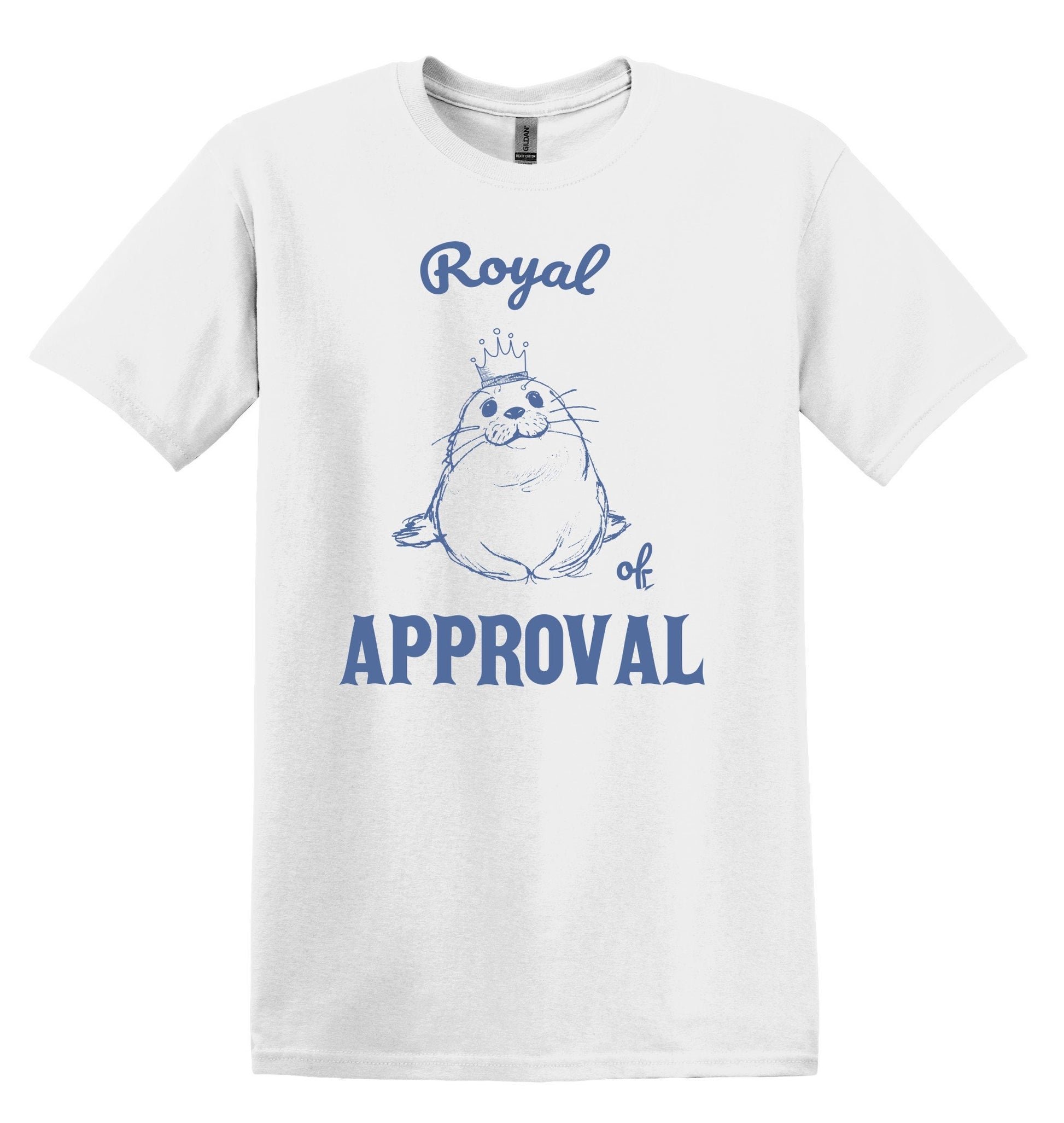 Royal Approval Seal Crown Shirt Graphic Shirt Funny Vintage Shirt Nostalgia Shirt Minimalist Gag Shirt Meme Shirt