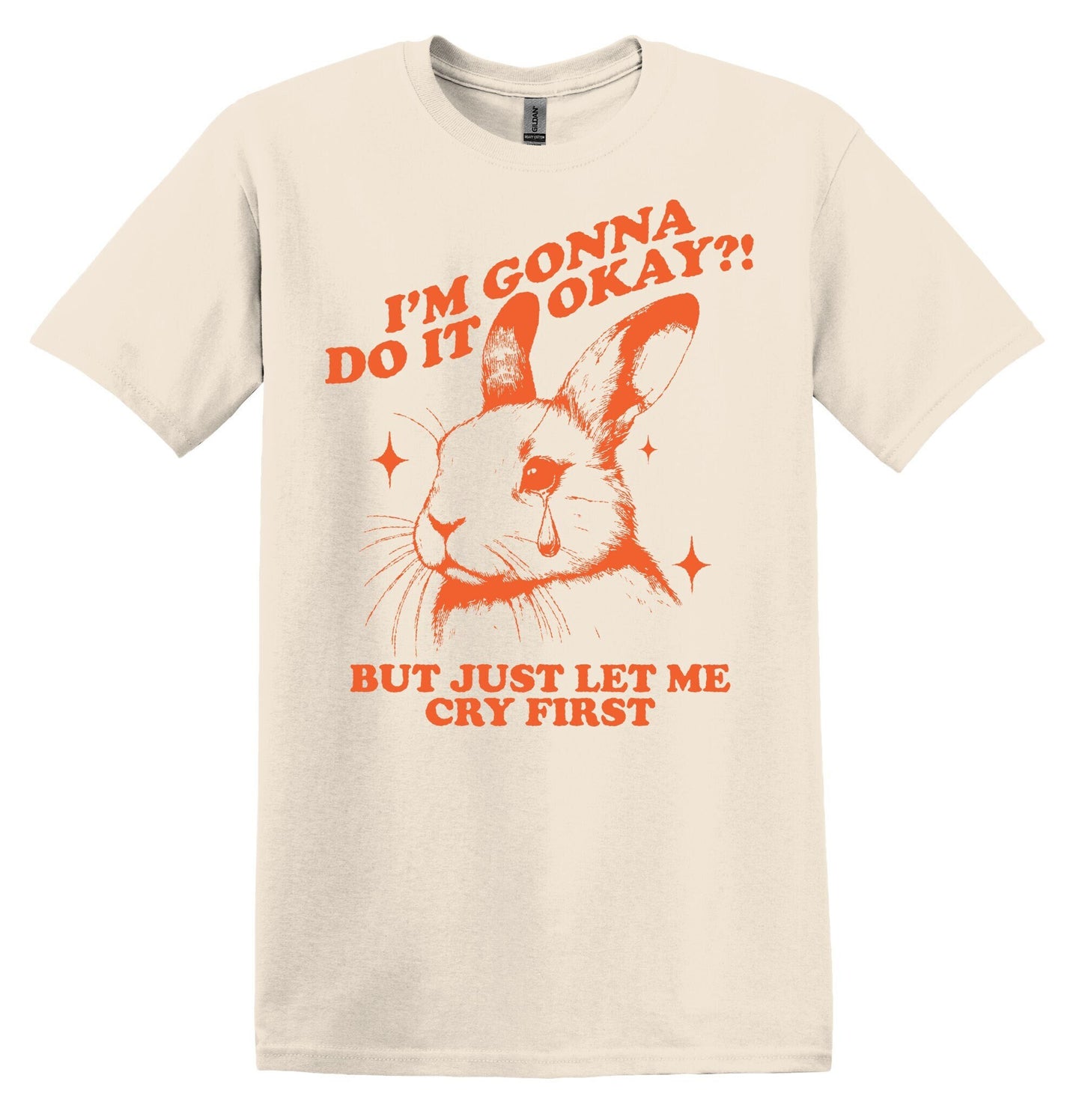 I'm Gonna do it Okay? But Just Let Me Cry First TShirt Graphic Shirt Retro Adult Shirt Vintage T-Shirt Nostalgia T-Shirt Relaxed Cotton Tee