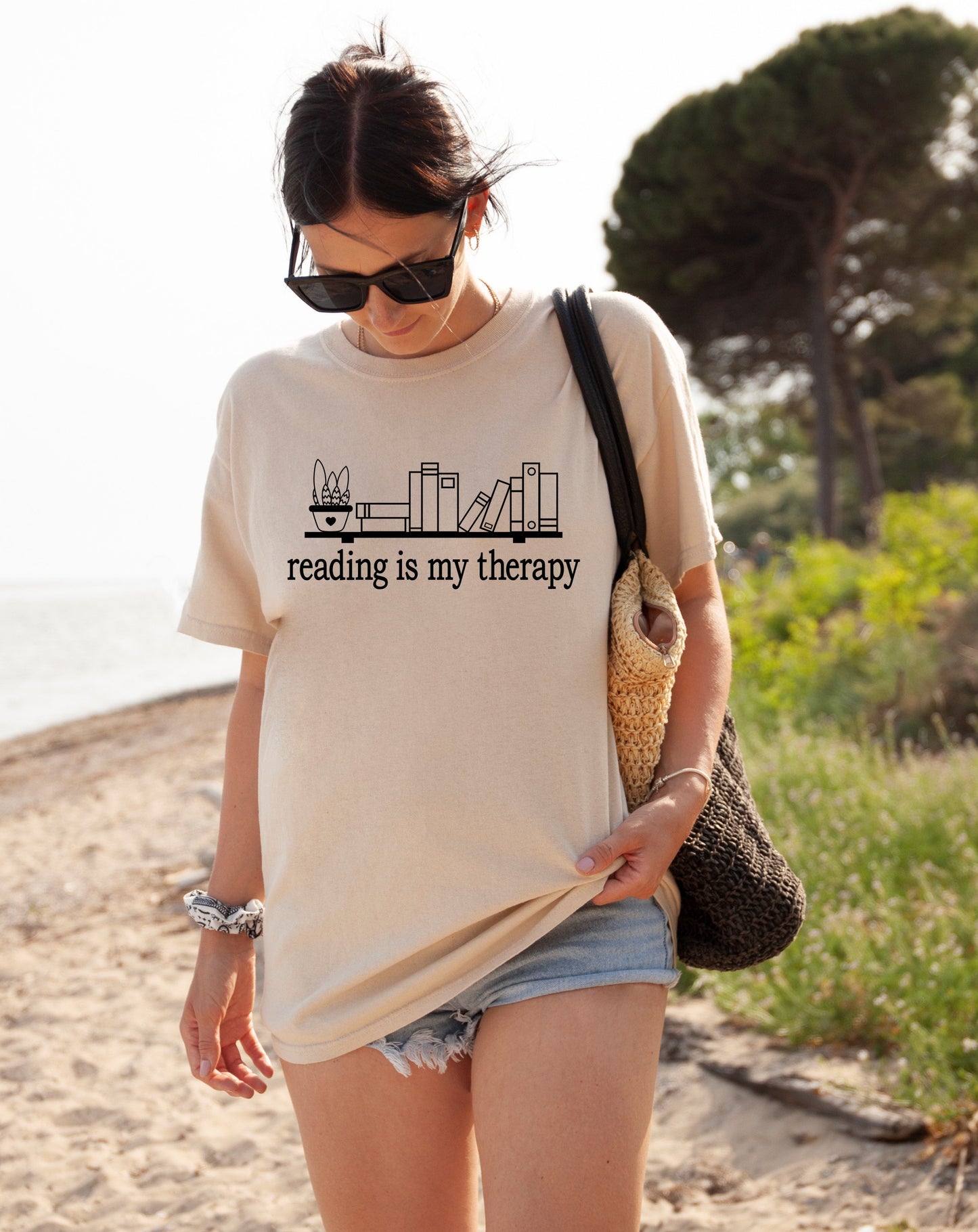 Reading is my Therapy Shirt Book Lover Shirt Book TShirt Women Reading Shirts Book Club Shirt