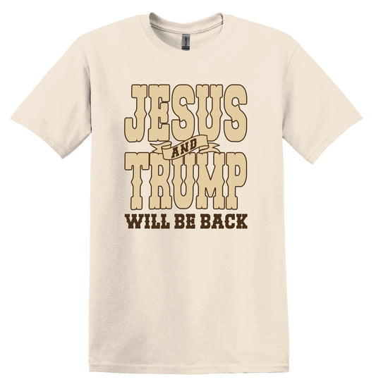 Jesus and Trump Will Be Back Shirt, Trump for President 2024, Republican 2024, Get On Board Trump 2024 Shirt, Trump Shirt, America Shirt