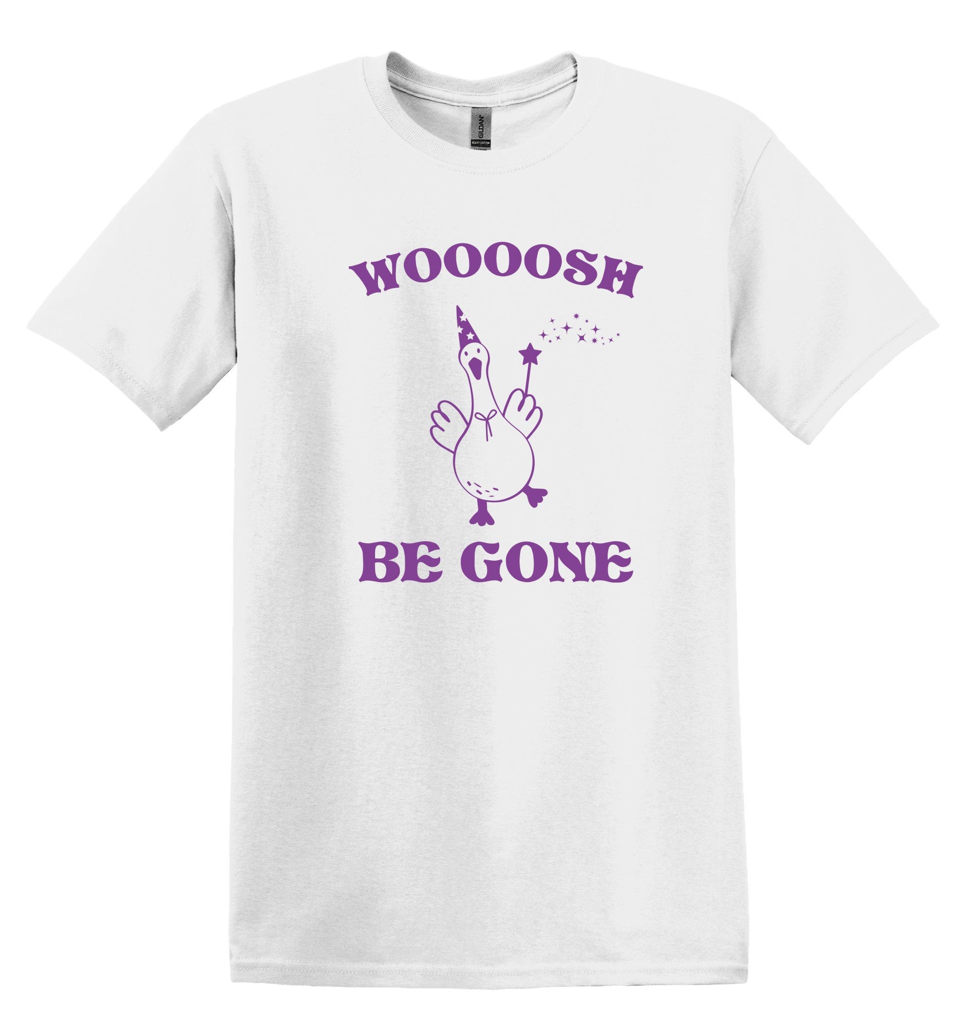Woooosh Be Gone Goose Shirt Graphic Shirt Funny Shirts Vintage Funny T-Shirts Minimalist Shirt Cotton Unisex Shirt Nostalgia Shirt