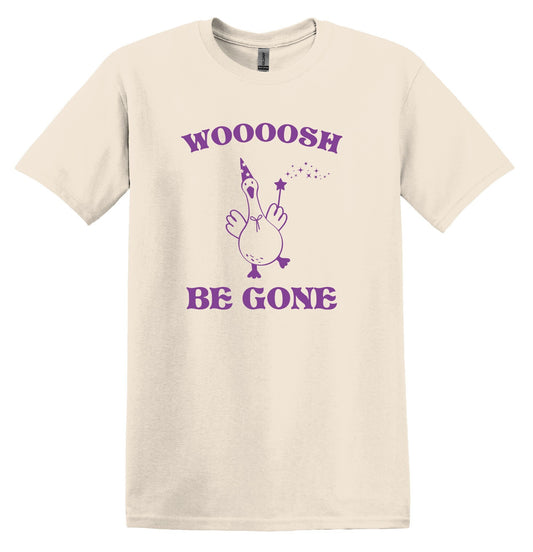 Woooosh Be Gone Goose Shirt Graphic Shirt Funny Shirts Vintage Funny T-Shirts Minimalist Shirt Cotton Unisex Shirt Nostalgia Shirt