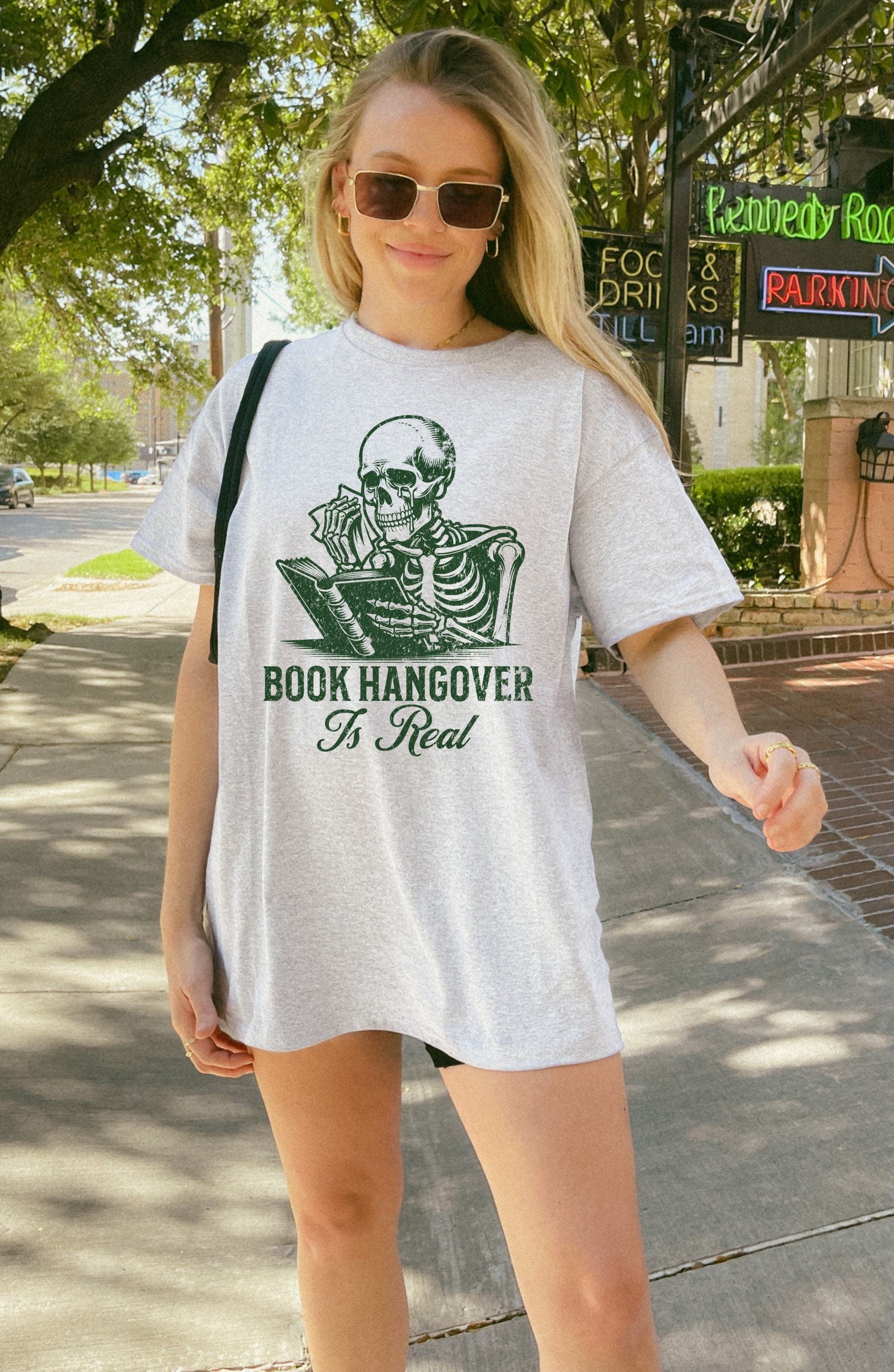 Book Hangover is Real Skeleton Book Shirt for Book Lovers