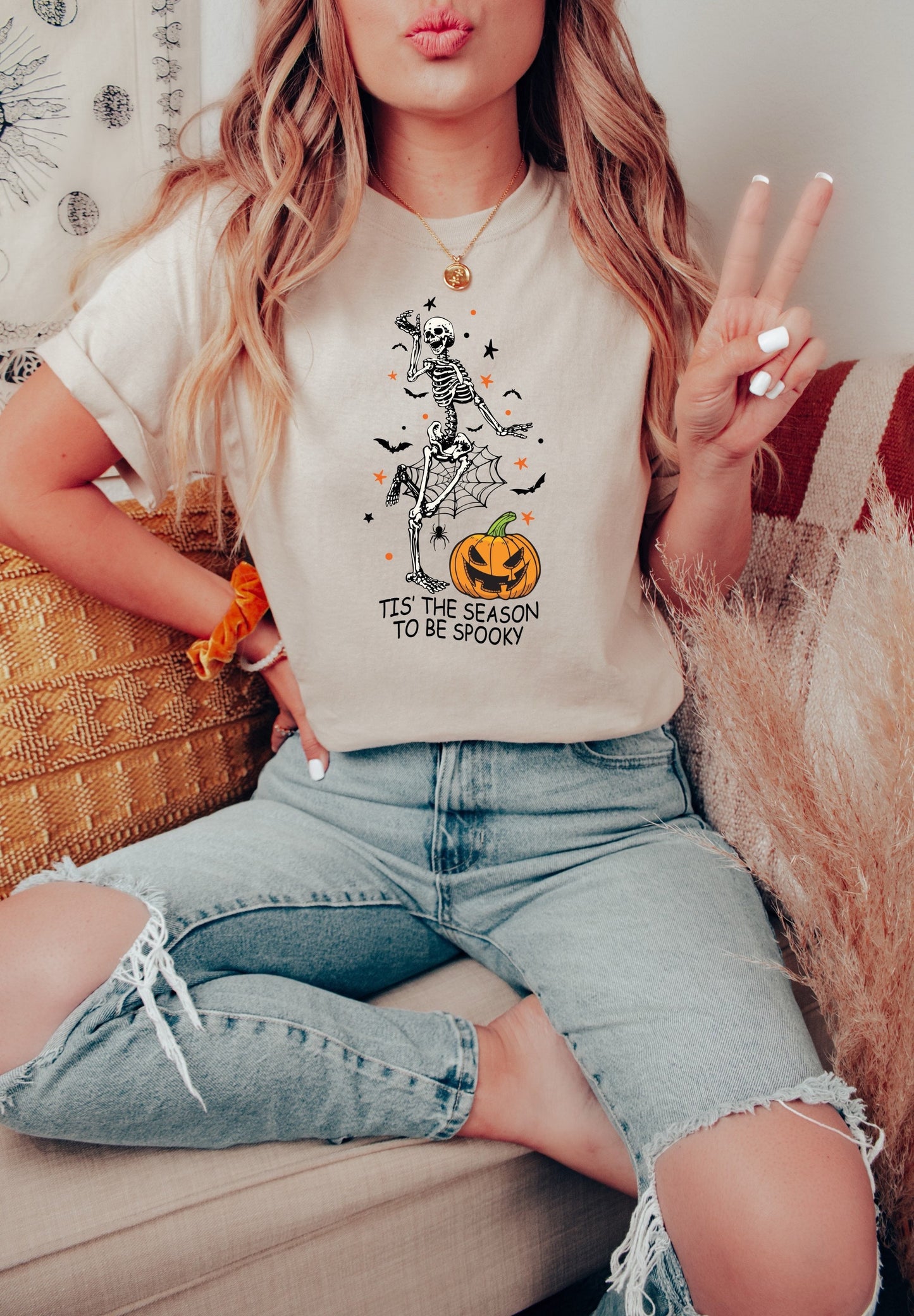 Tis' the Season to Be Spooky Skeleton Shirt - Halloween Shirt