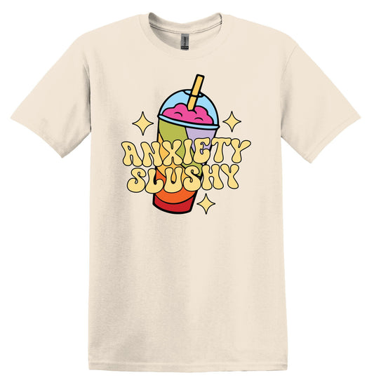 Funny Anxiety Slushie Shirt for Positive Mental Health Vibes