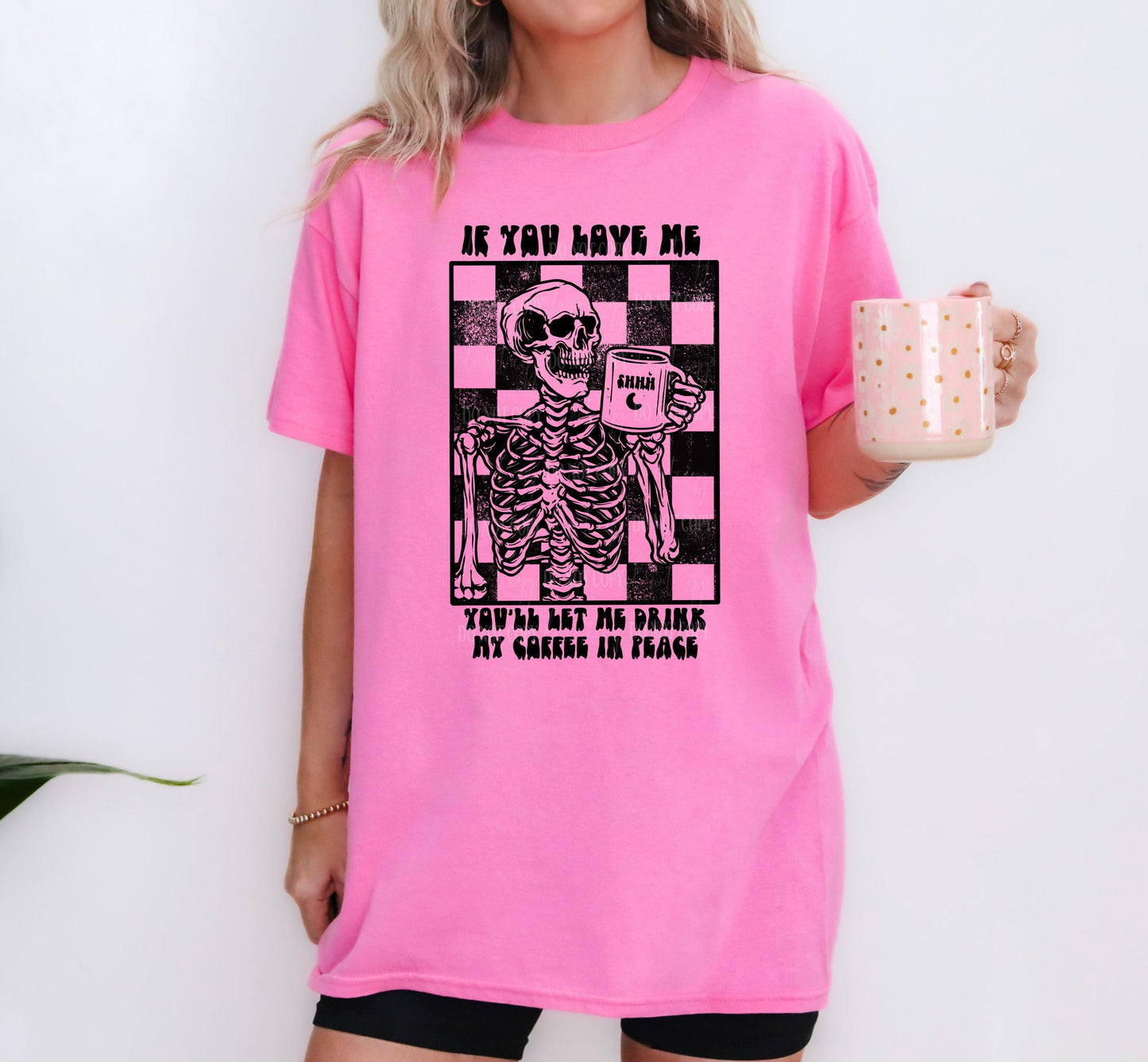 Funny Coffee Lover Shirt - Let Me Drink My Coffee In Peace!
