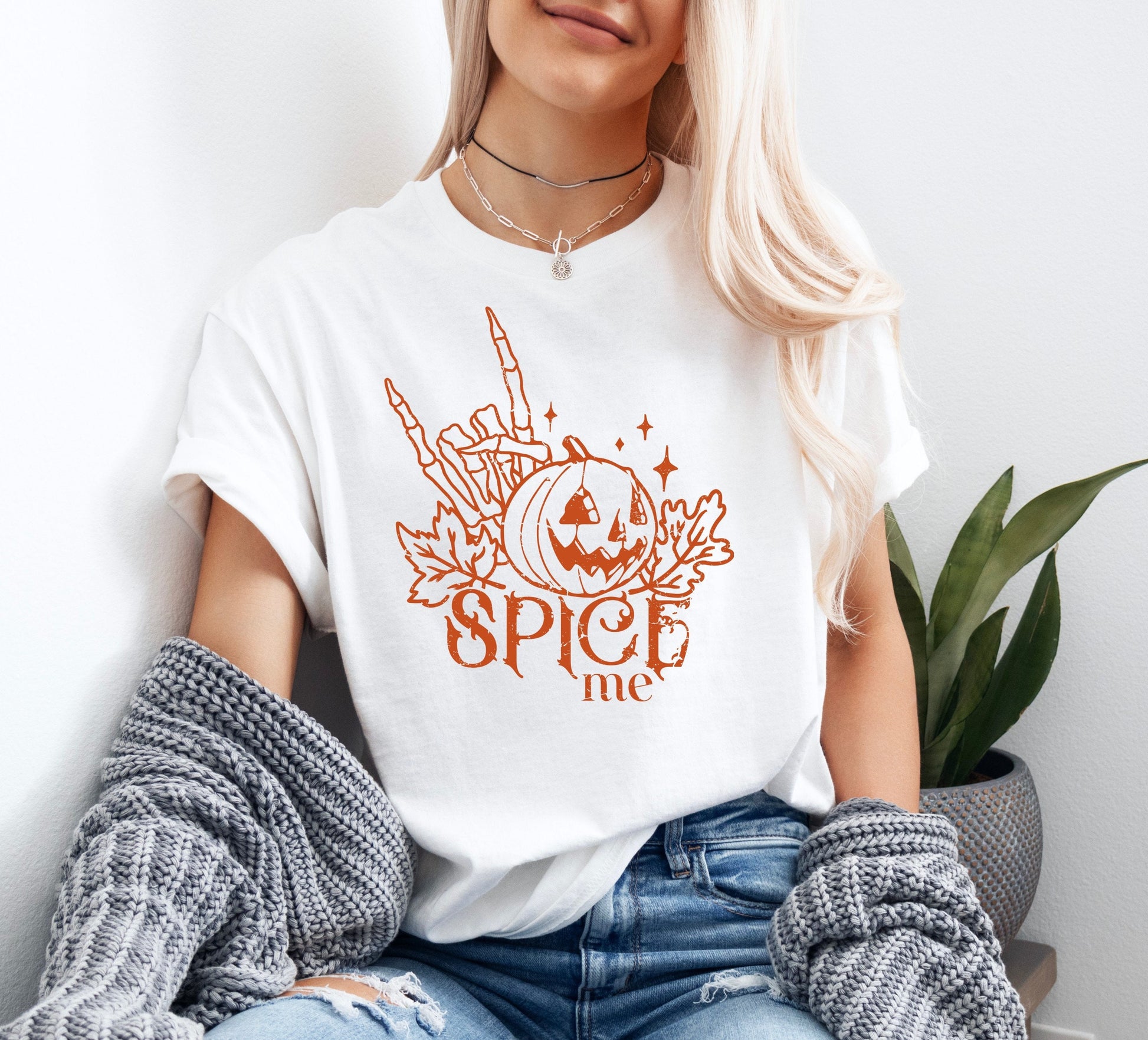 Spice Me Pumpkin Skeleton Shirt - Halloween Shirt for a Spooky Stylish Look