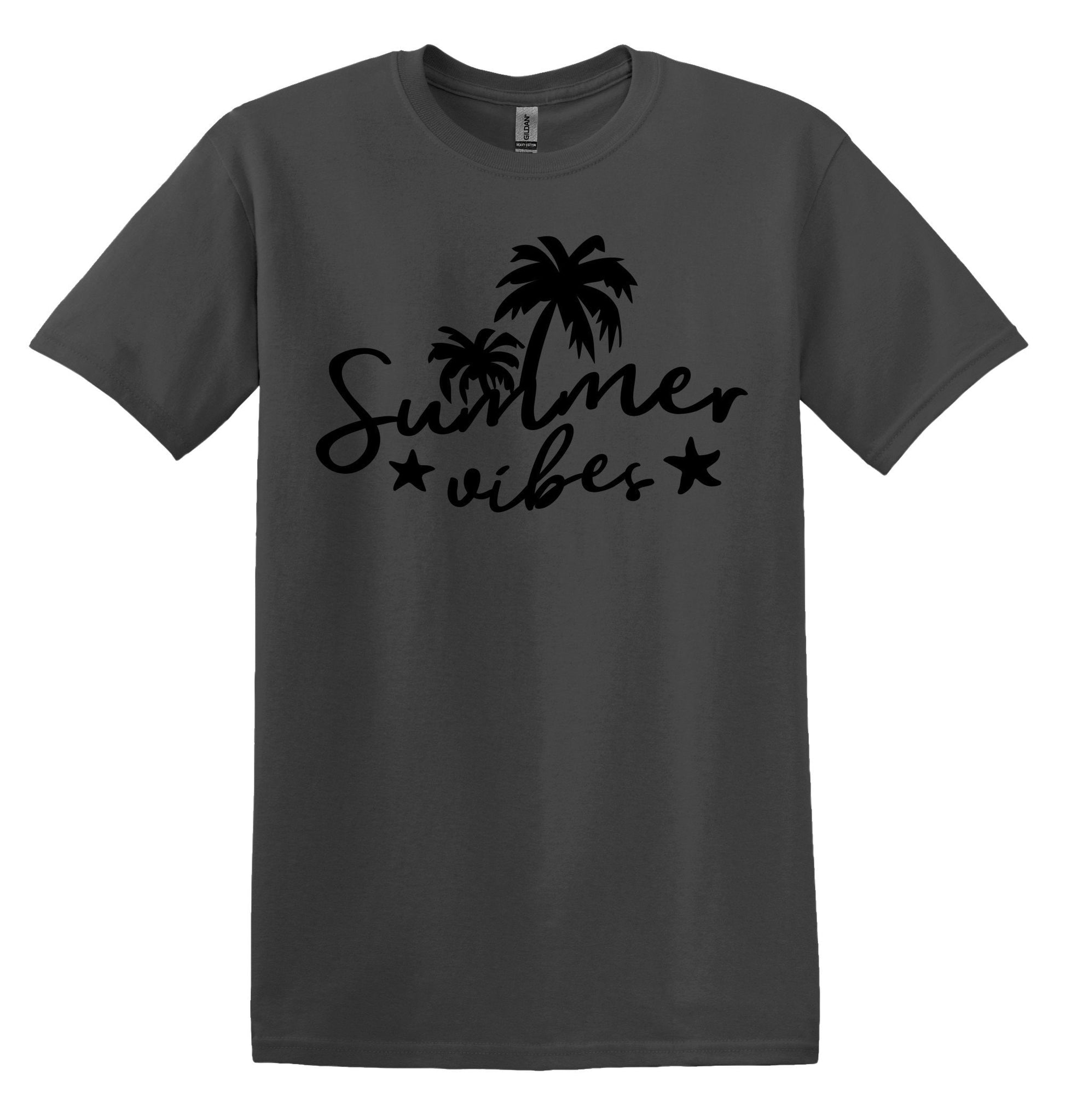 Summer Vibes Palm Tree Cute Summer Shirt Trendy Summer Tshirt Funny Adult TShirt Vintage Funny TShirt Nostalgia Shirt Relaxed Cotton Tee