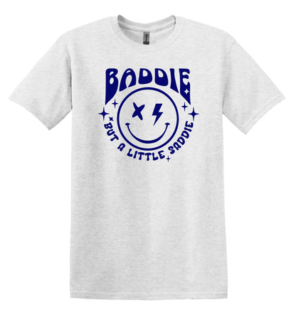 Baddie but a Little Saddie T-shirt Graphic Shirt Funny Adult TShirt Vintage Funny TShirt Nostalgia T-Shirt Relaxed Cotton Tee T-Shirt