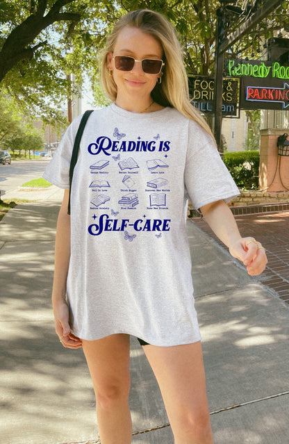 Reading is Self Care Shirt, Bookworm TShirt, Self Love Tee, Inspirational Gift, Book Lovers Gift, Mindfulness Tee