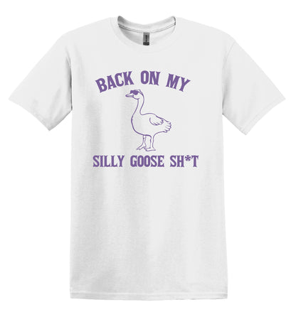 Back on My Silly Shit Shirt Graphic Shirt Funny Adult TShirt Vintage Funny TShirt Nostalgia T-Shirt Relaxed Cotton Shirt