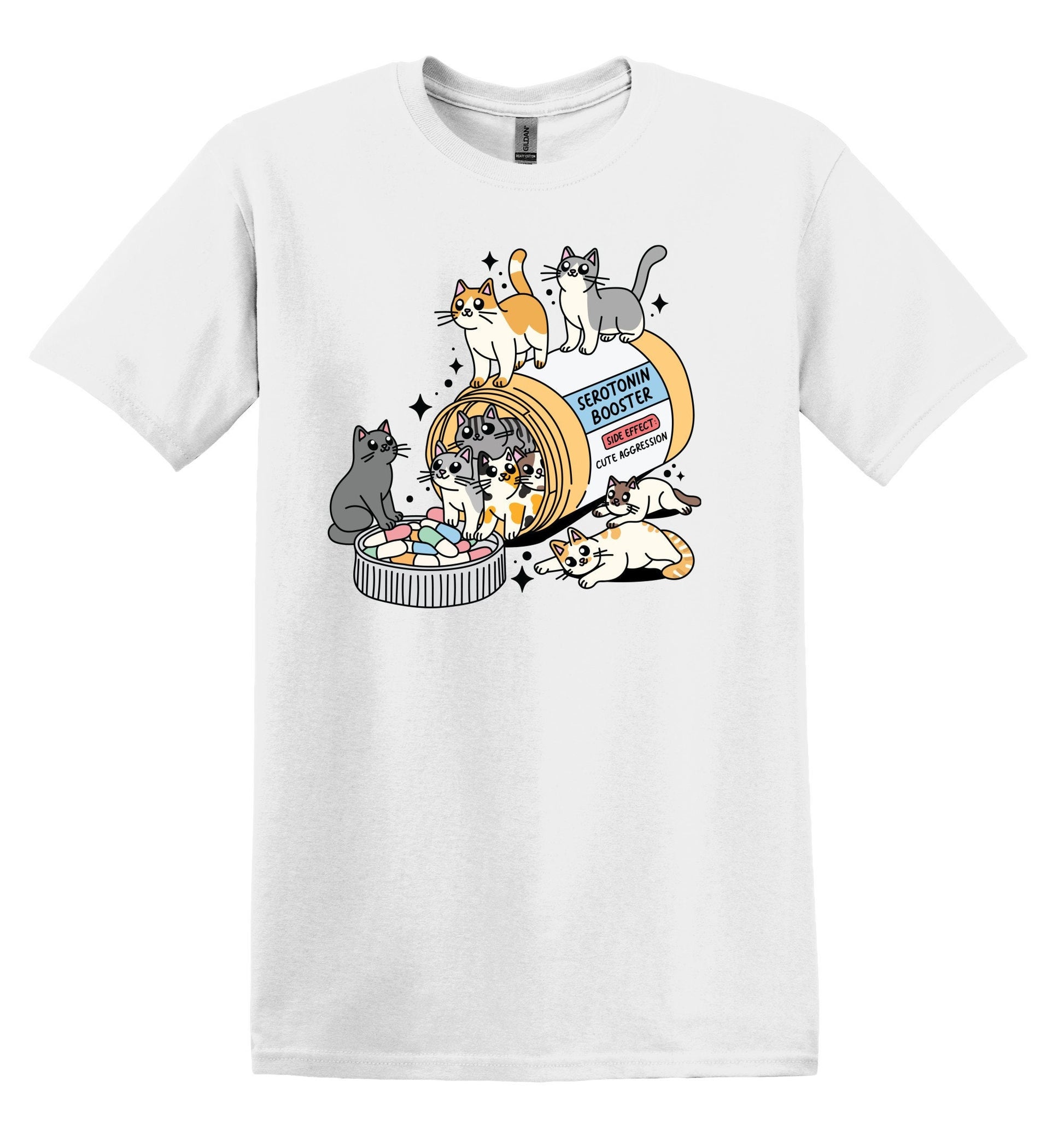 Serotonin Booster Cats Shirt Mental Health TShirt Funny Mental Health Shirt Mental Health Shirt Funny Cat Shirt