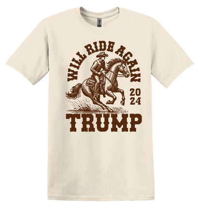 Will Ride Again Trump Shirt, Trump for President 2024 Shirt, Republican 2024, Get On Board Trump 2024 Shirt, Trump Shirt, America Shirt