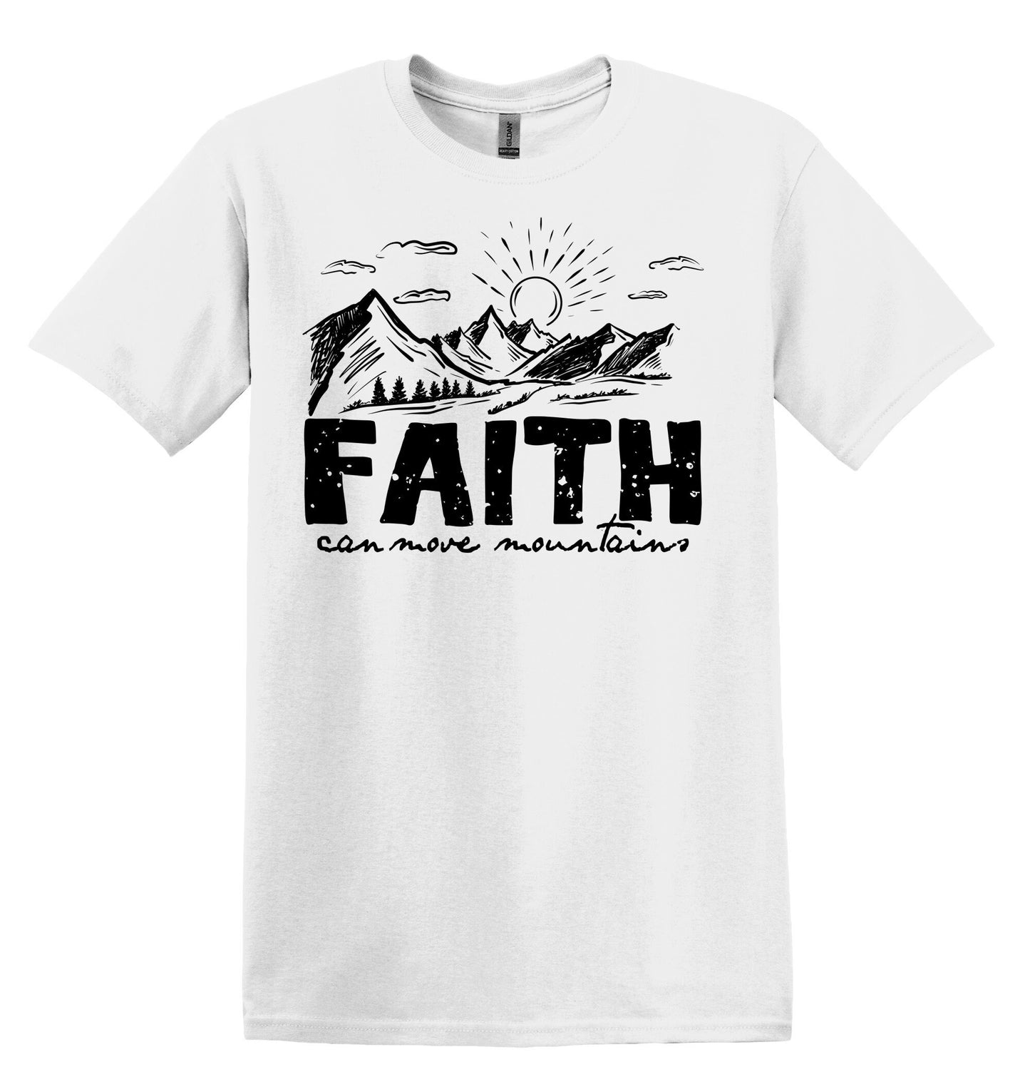 Christian Shirts Religious Tshirt Christian T Shirts Boho Christian Shirt Bible Verse Shirt Faith Can Move Mountains Shirt