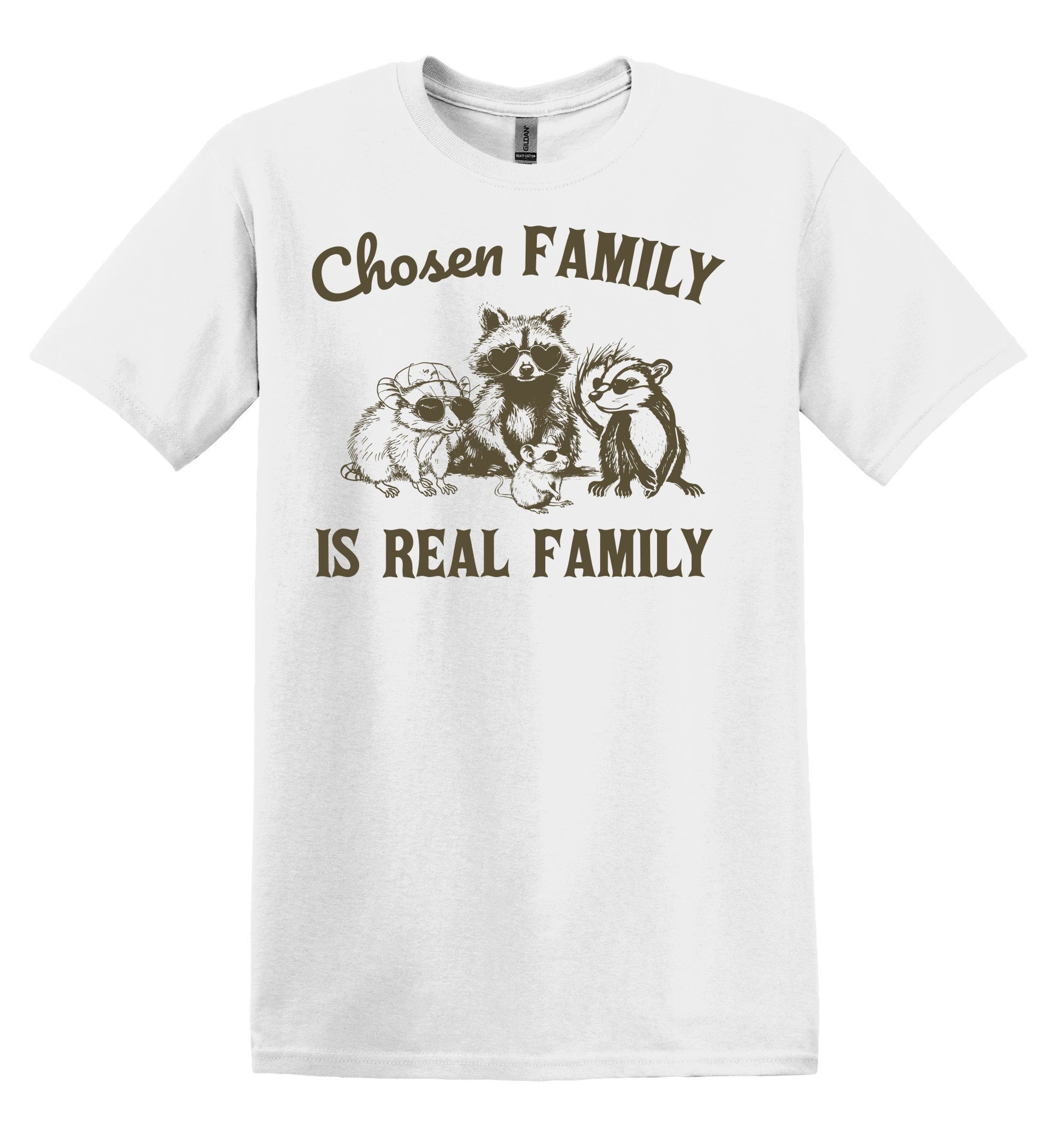 Chosen Family is Real Family Streetcats Shirt Graphic Shirt Funny Vintage Shirt Nostalgia Shirt Minimalist Gag Shirt