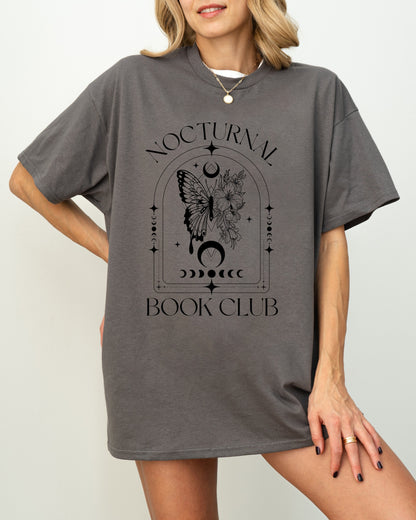 Nocturnal Book Club T-shirt for Women | Book Lover Shirt | Reading Shirts | Book Club Gifts | Bookish Shirt | Book Nerd Shirt | Book Shirt