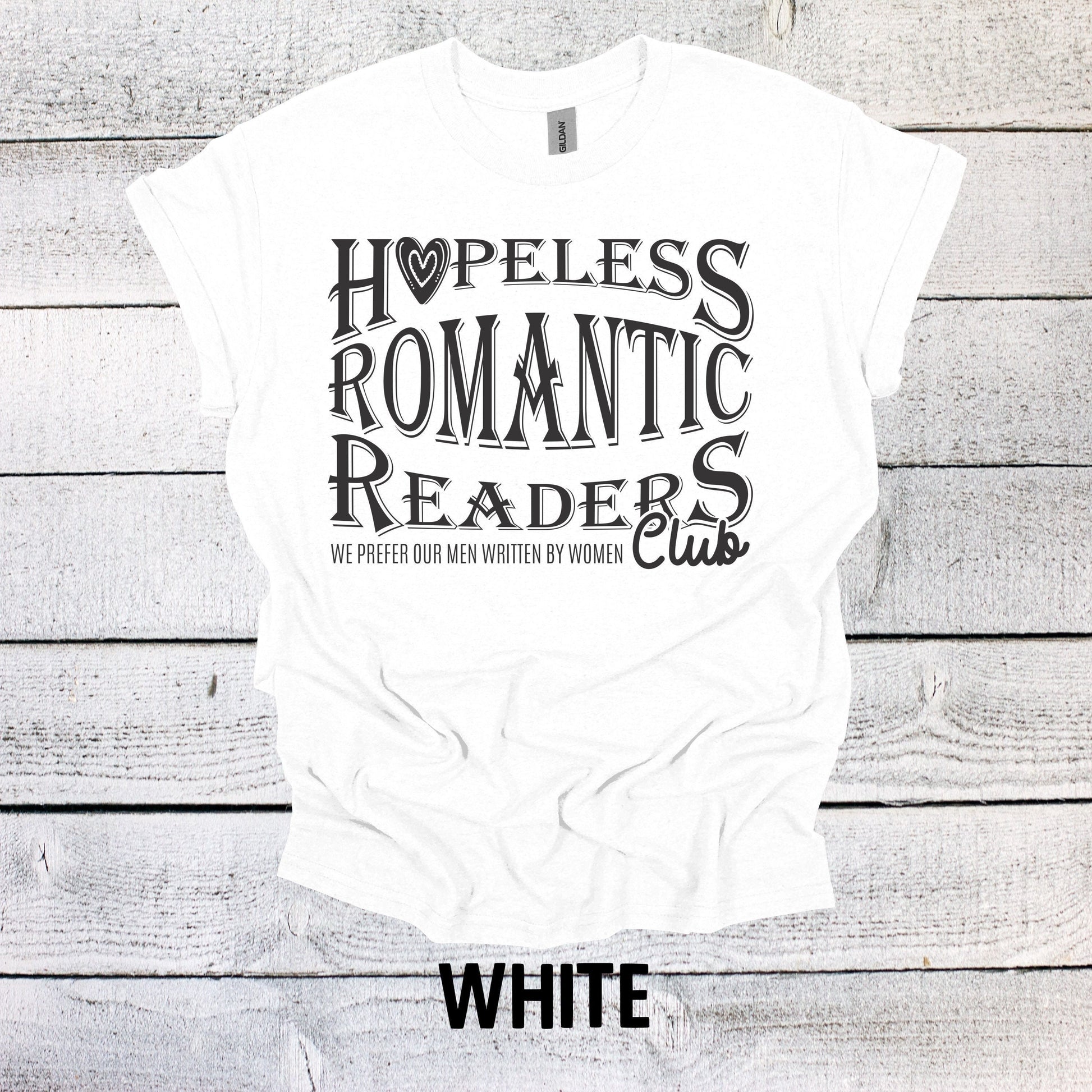 Literary Tee for Hopeless Romantic Readers Club, Bookworm Gift, Book Shirt, Book Lovers Shirt, Bookish Shirt, Book Lover, Bookish T Shirt