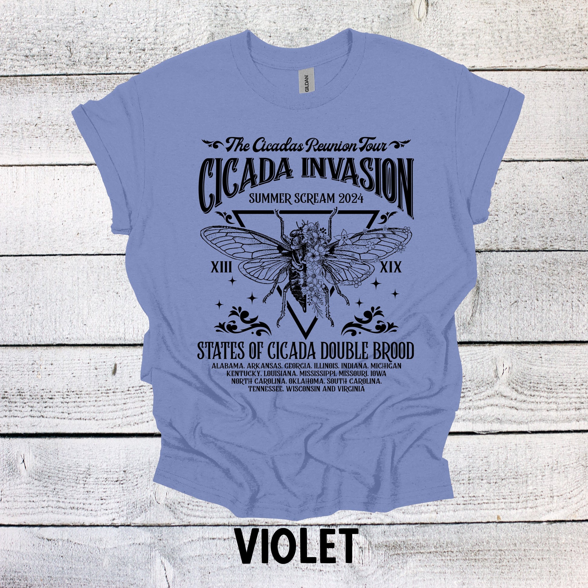 Unique Cicada Invasion Tour Shirt - Nature Inspired T-Shirt - Cool Summer Tee for Nature Lovers