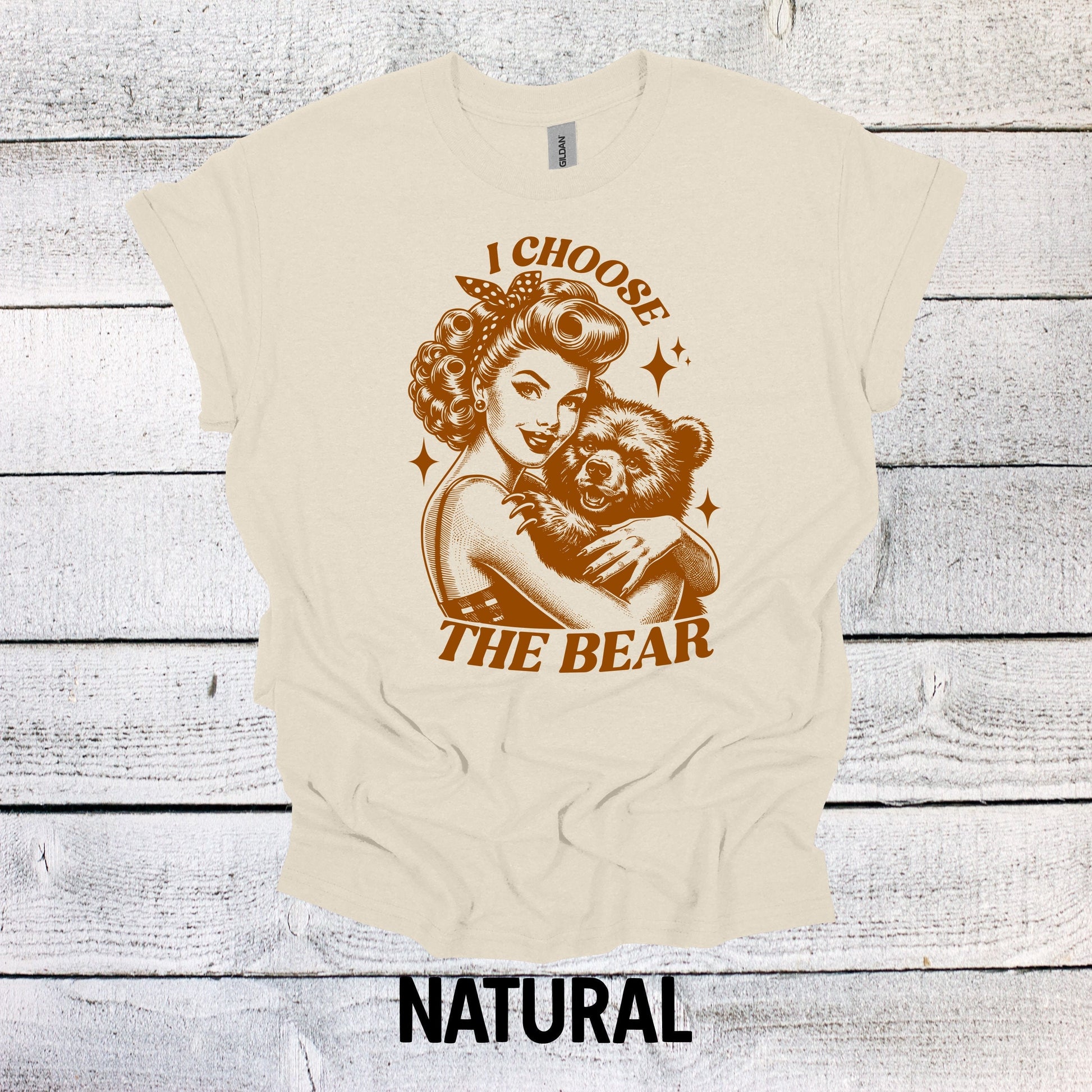 I Choose the Bear Shirt Graphic Shirt Retro Adult Shirt Vintage Shirt Nostalgia Relaxed Cotton Tee Meme Shirt Trendy Shirt Funny Gift