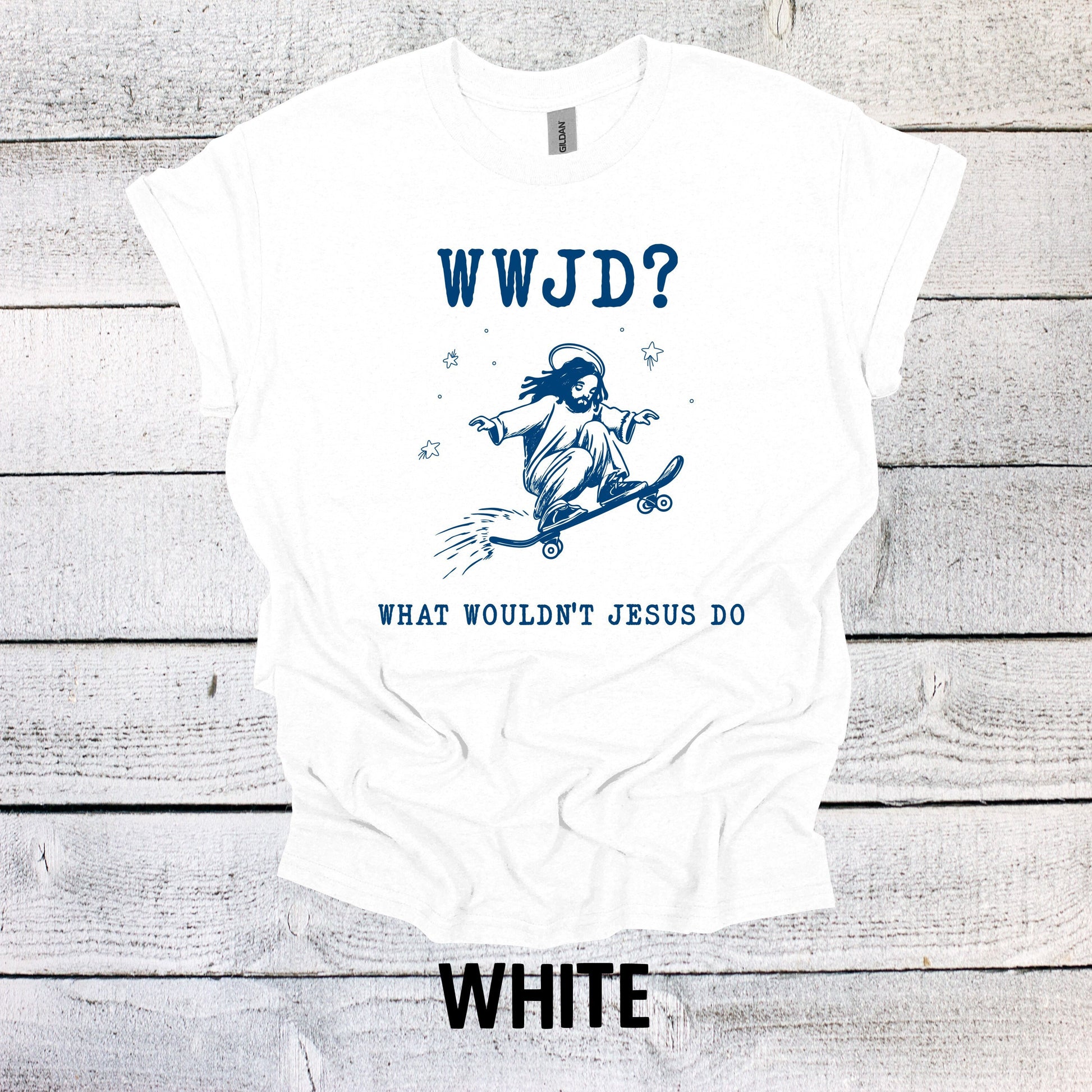 WWJD? What Would Jesus Do? Shirt Graphic Shirt Adult Vintage Funny Shirt Nostalgia Cotton Shirt Minimalist Shirt
