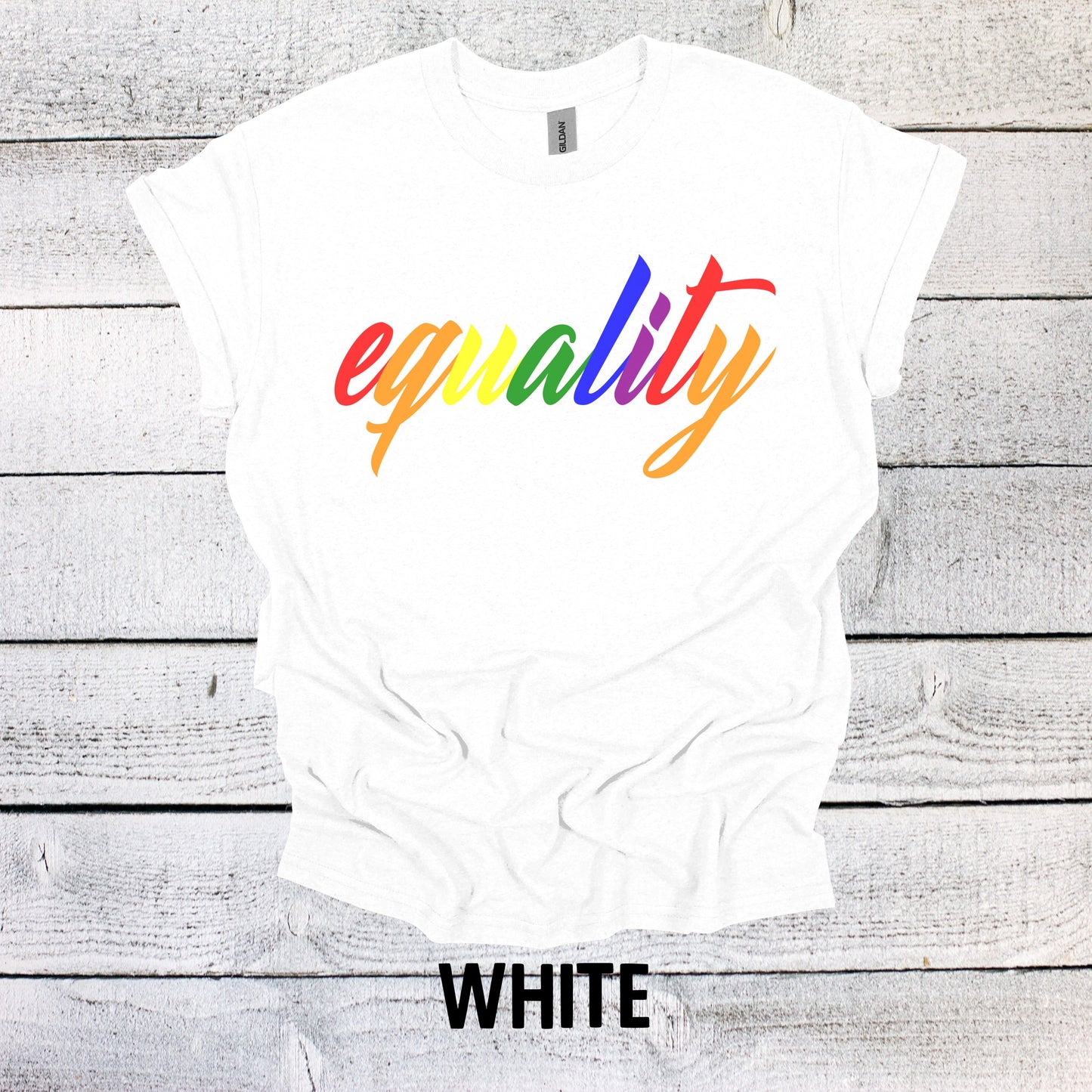 Equality Rainbow Pride Shirt - LGBTQ Tee for All Genders - Pride Month Apparel