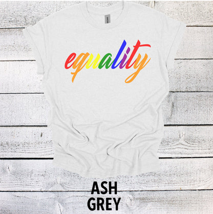 Equality Rainbow Pride Shirt - LGBTQ Tee for All Genders - Pride Month Apparel