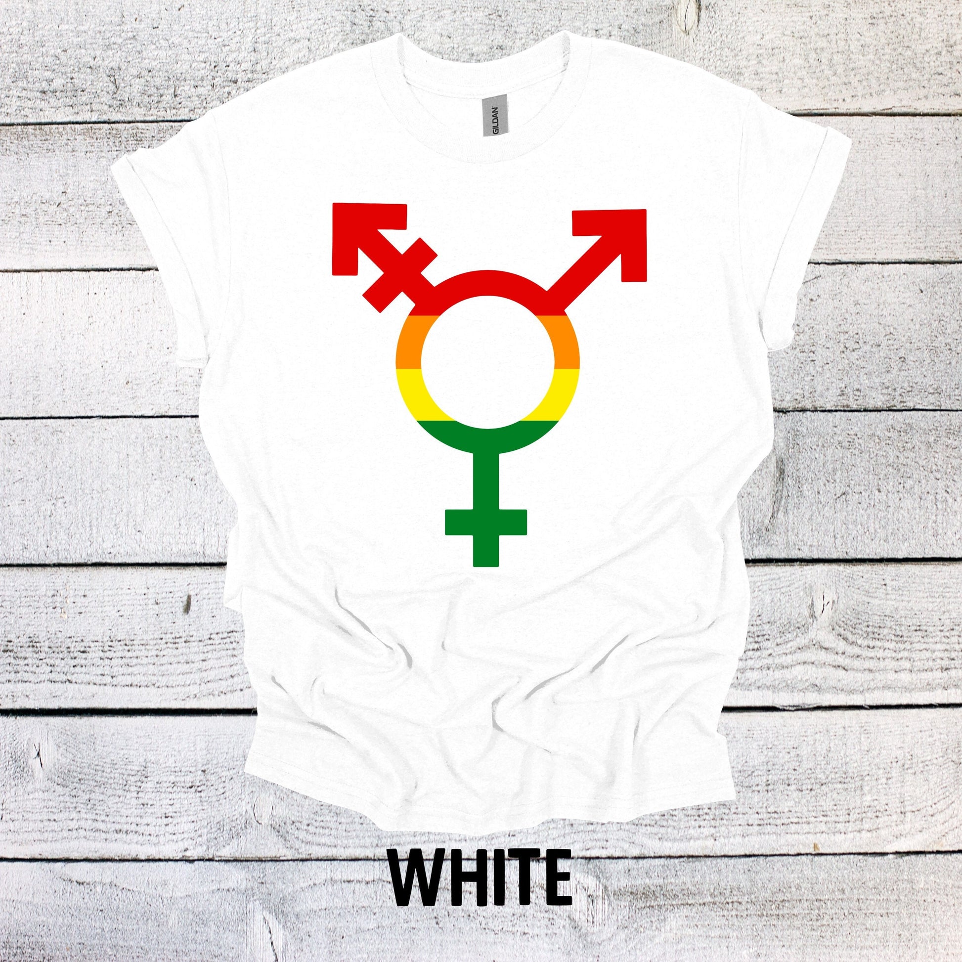 Transgender Symbol Rainbow Pride Shirt - LGBTQ Tee for All Genders - Pride Month Apparel
