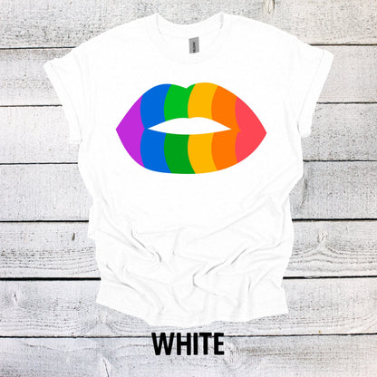 Rainbow Pride Lips Shirt - LGBTQ Tee for All Genders - Pride Month Apparel