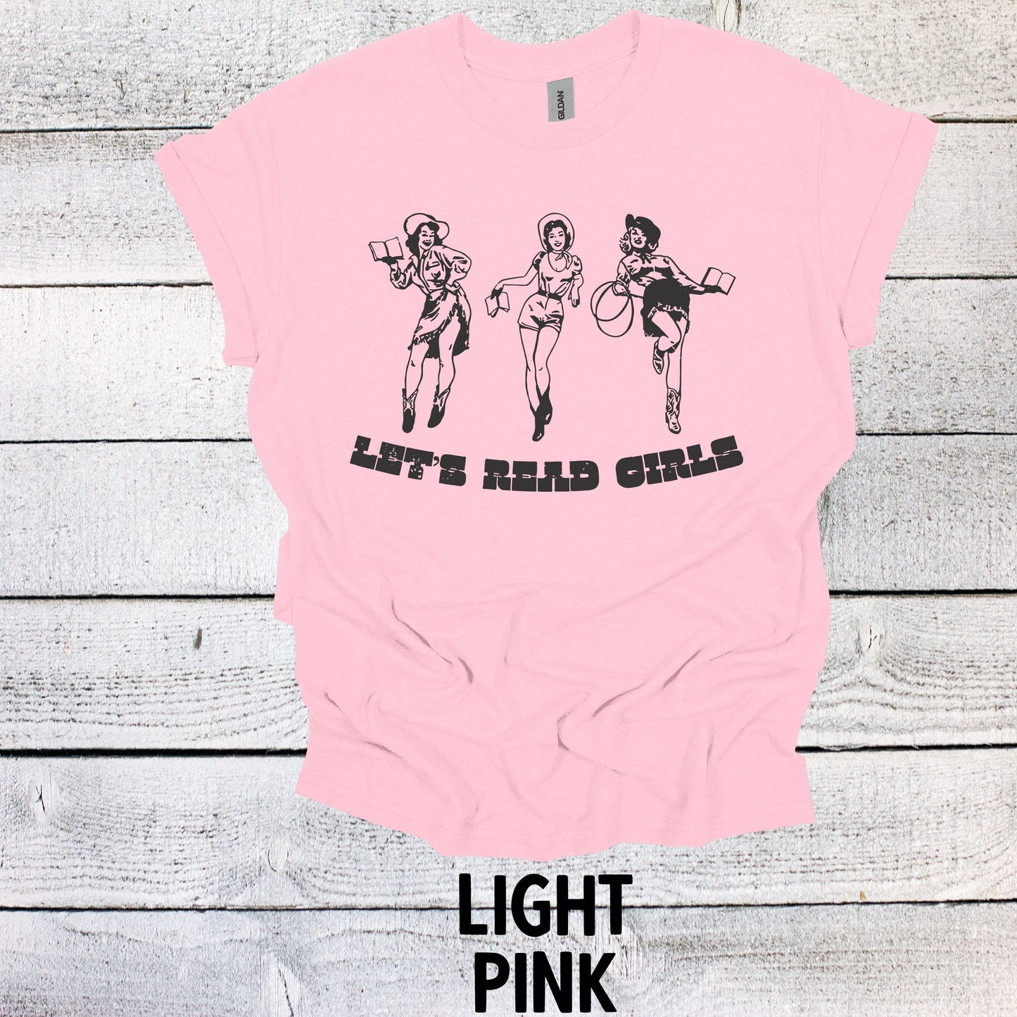 Let's Read Girls Book Shirt- Cowgirl Western Book Shirt