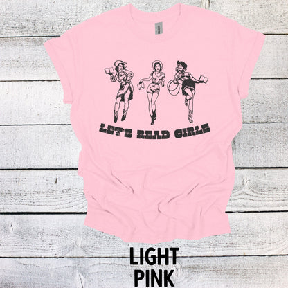 Let's Read Girls Book Shirt- Cowgirl Western Book Shirt