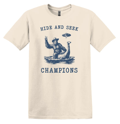 Hide and Seek Champions Shirt Graphic Shirt Funny Shirts Vintage Funny TShirts Minimalist Shirt Unisex Shirt Nostalgia Shirt